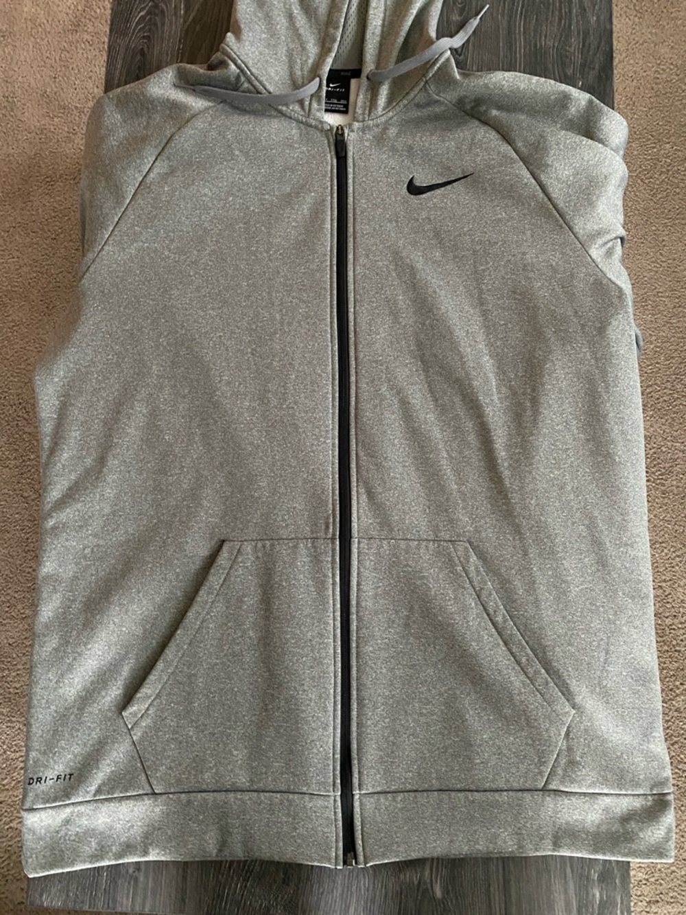 Men’s Nike Heather Gray Full-Zip Hooded Jacket